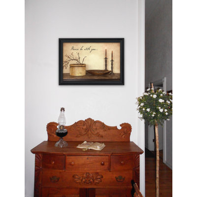 Peace Be with You Framed Wall Art for Living Room, Home Wall Decor Framed Print by Susan Boyer