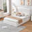 Upholstered Hydraulic Lift-Up Storage Bed with Wingback Headboard-1869972316-1869972313