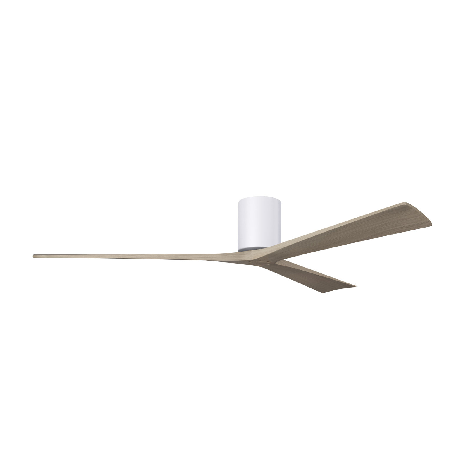 Olivier 3 Blade Ceiling Fan, Gloss White, Gray Ash Tone, 72"