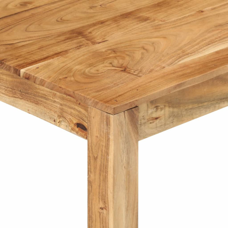 Adree Solid Wood Frame Single Coffee Table, Brown, Solid Acacia Wood, 15.7" H x 31.5" L x 31.5" W