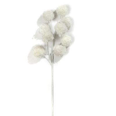 Branche de pompon artificielle 22 po