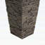 Grand pot à fleurs MGO à effet de pierre gris - Grand pot d'intérieur d'intérieur carré à texture de brique réaliste, contenant résistant aux intempéries pour arbres, arbustes et grandes plantes
