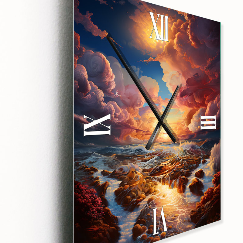 Horloge murale Clouds Sunset, Grand