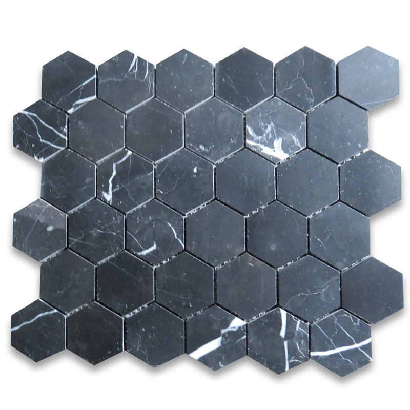 12" x 10" Marble Honeycomb Mosaic Wall & Floor Tile