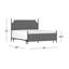 Lit standard tapissier en métal Olague-729343345-684126677