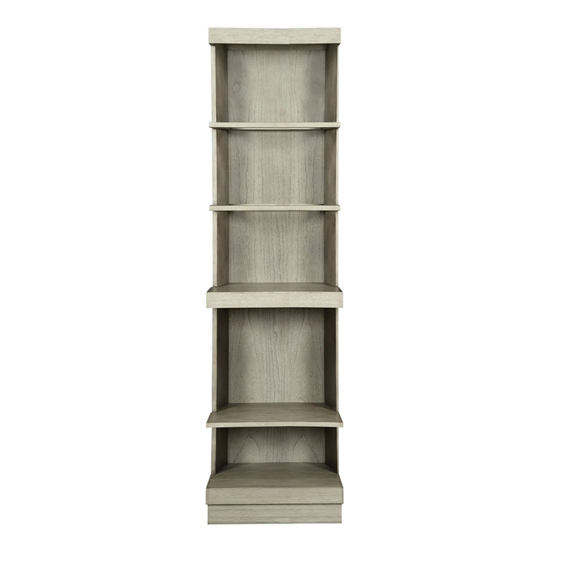 Bibliothèque, ensemble de 2, sans assemblage requis, finition grès (console de foyer pour téléviseur non incluse)