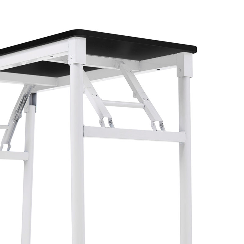 MDF Iron Writing Desk, 75cm H x 80cm W x 40cm D, Black/White