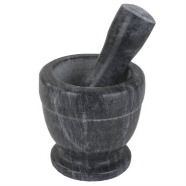 Grey Marble Mortar Pestle Set