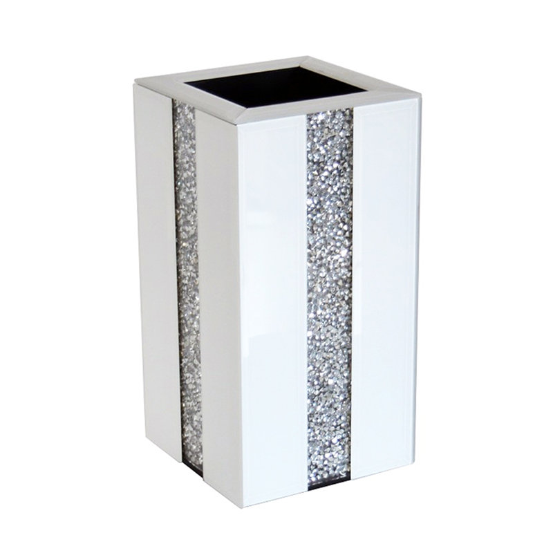 Lotus Glass Table Vase, White