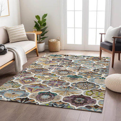 Machine Washable Indoor/Outdoor London ACN2257 Panels Rug
