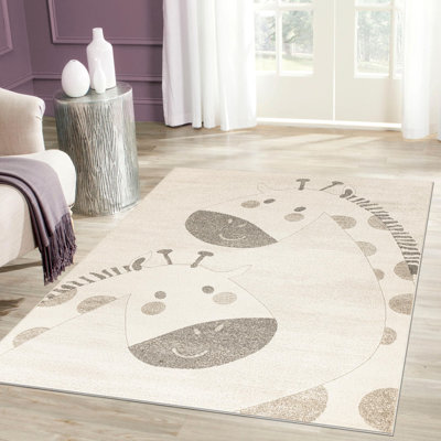 Tapis 2 x 3 pi La Dole Rugs | Petit tapis pour enfants | Beige brun