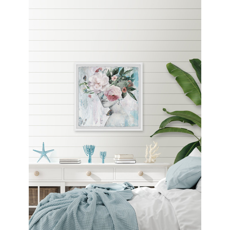 Pastel Butterfly - Single Picture Frame Painting, 45cm H x 45cm W