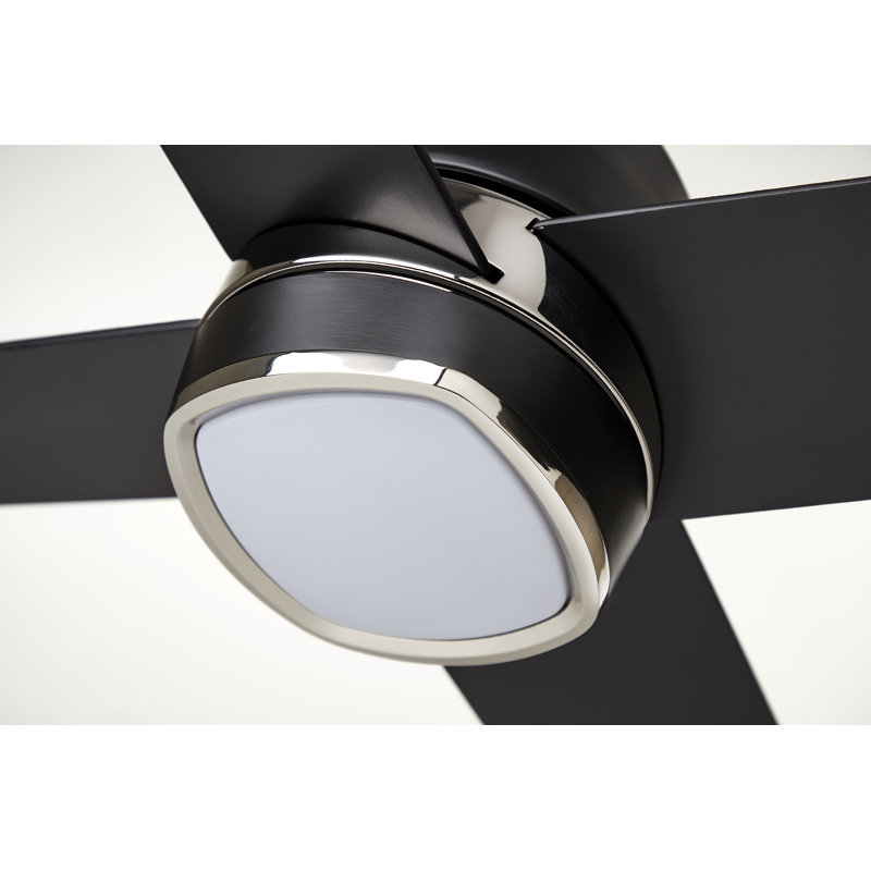 Zeferino 54'' Ceiling Fan with LED Lights, Black/Polished Nickel