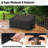 Classic Shield 3-seater Outdoor Couch Cover Waterproof, 80 Inch Heavy Duty Polyester Patio Sofa Cover With Double-stitched Seams, Black, Durable Weather Protection