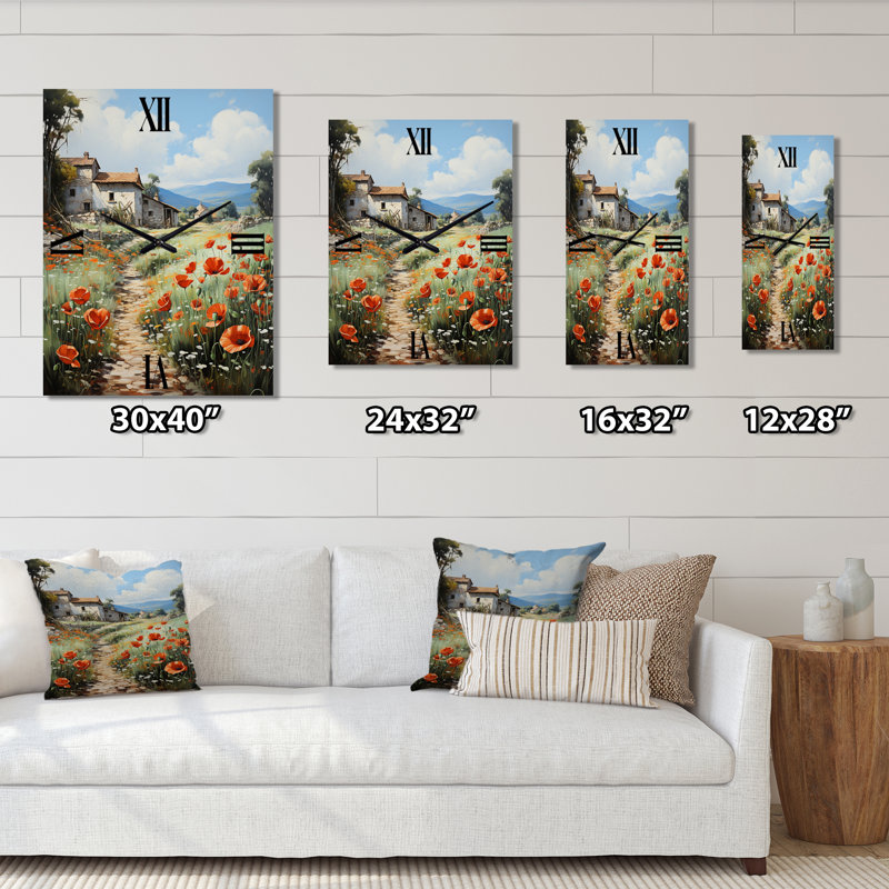 Jeronimas - Horloge murale florale, Grand