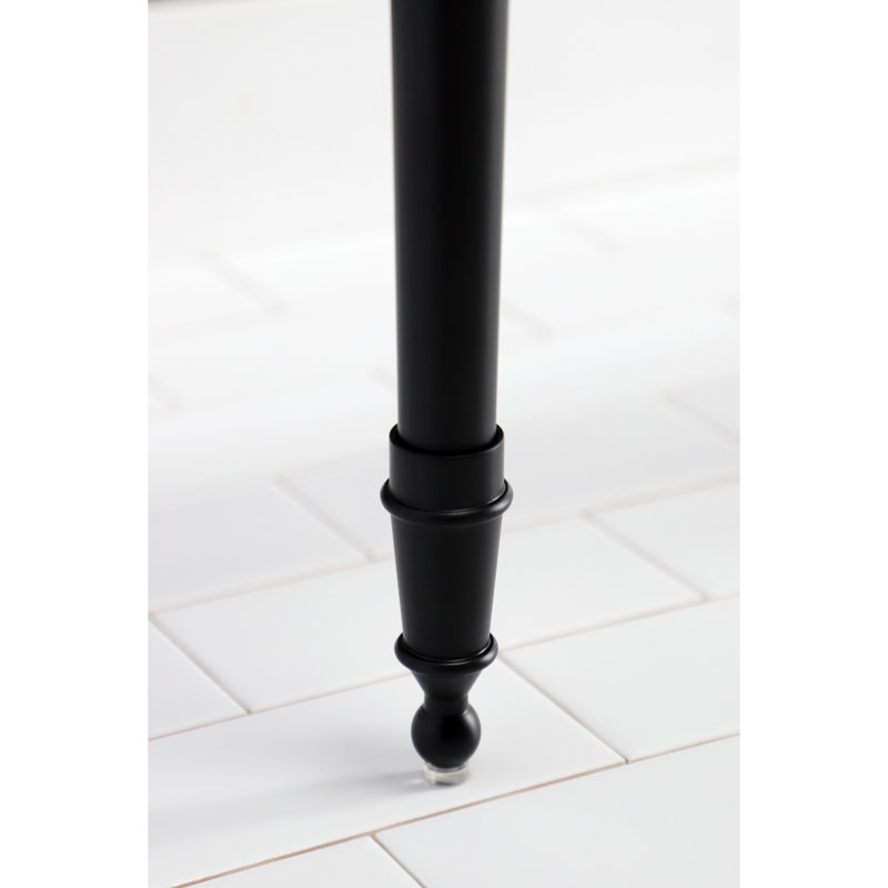 Matte Black Brass Console Sink Legs for Edwardian Style