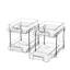 Organisateur de comptoir de salle de bain à 2 niveaux, organisateur de maquillage escamotable, organisateur de rangement de comptoir de meuble-lavabo transparent avec séparateurs pour placard de cuisine