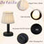 Mini lampe de table à DEL 11 "rechargeable sans fil de type C avec lampe et table de chevet à commande tactile avec abat-jour en tissu-2134906316