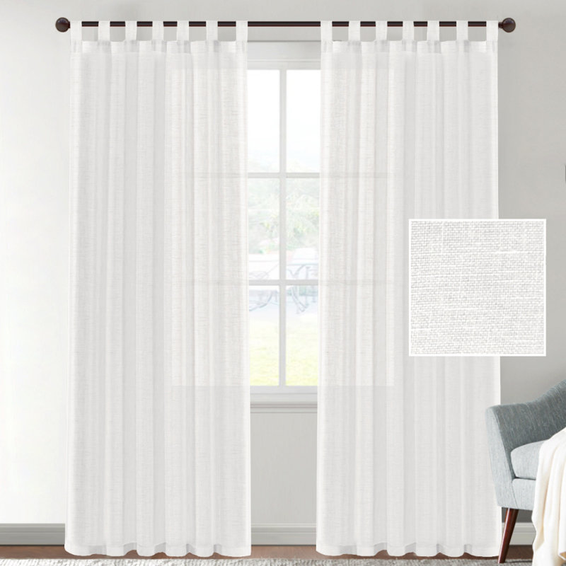 Paire de rideaux filtrant la lumière Tyrra, Blanc
