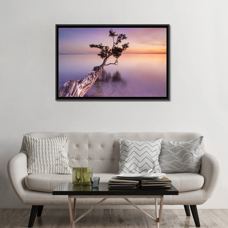 « water tree xi », reproduction de photo sur toile tendue, H 18 po x l 26 po x P 1,5 po, Toile avec cadre noir, Pas de tapis