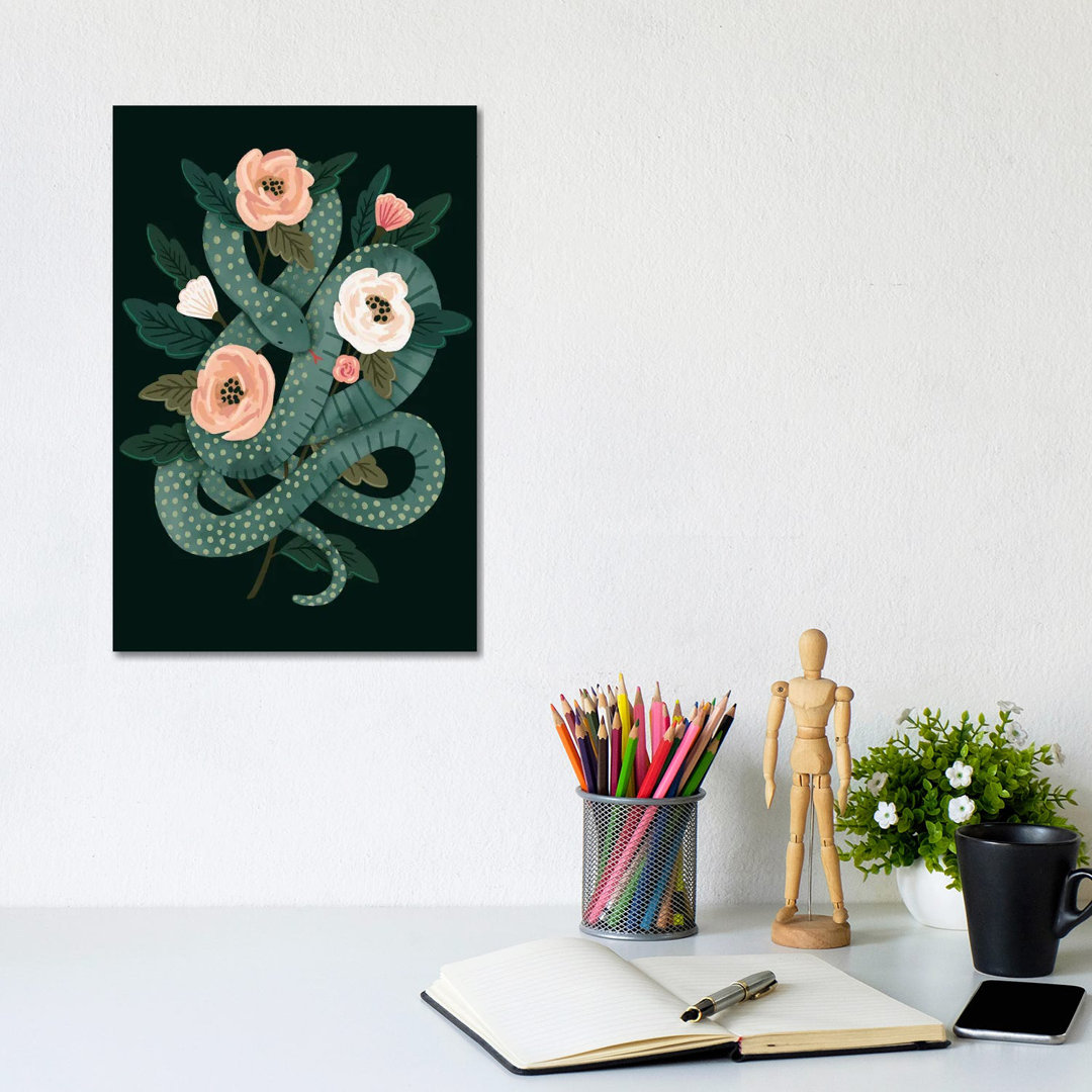 Skull & Snake I by Victoria Barnes - Gallery-Wrapped Canvas GiclÃ©e on Canvas