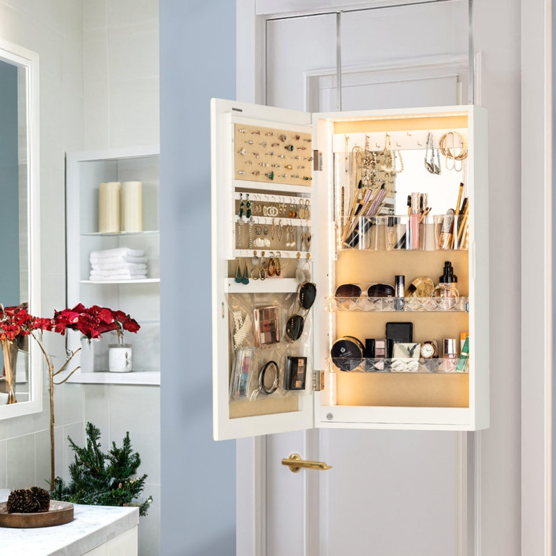 Armoire à bijoux avec miroir