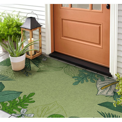 Non-Slip Floral Outdoor Doormat