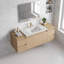 Meuble-lavabo simple 54 po avec lavabo en céramique et conception sans poignée-132948275-132948281