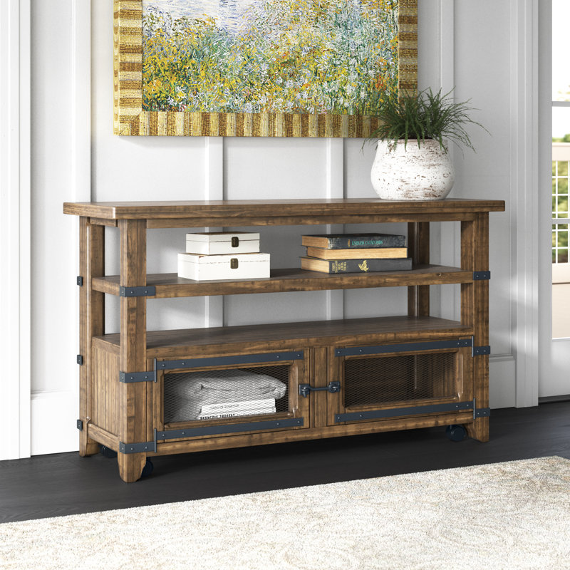 Dickerson 50'' Glass Top Console Table