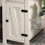 Bureaux, bureau d'ordinateur de ferme avec tiroirs de rangement Armoires, blanc crème | Panneau de fibres à densité moyenne | Tablettes réglables