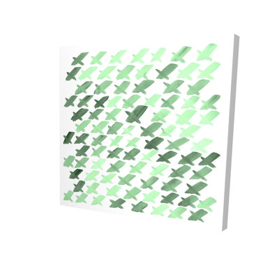 Green Pattern X Abstract Minimalist Canvas | Home Decor Art
