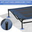 Lit de bébé portable portatif 48 po x 36 po, bleu foncé respirant pour le camping et les aventures en plein air, lit surélevé de 48 po x 36 po, confort intérieur en filet