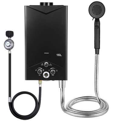 Tankless Water Heaters 421GPM 16L Outdoor Portable Gas Hot Water Heaters Fast Constant Temperature Water Heaters Portable Water Heaters with Digit