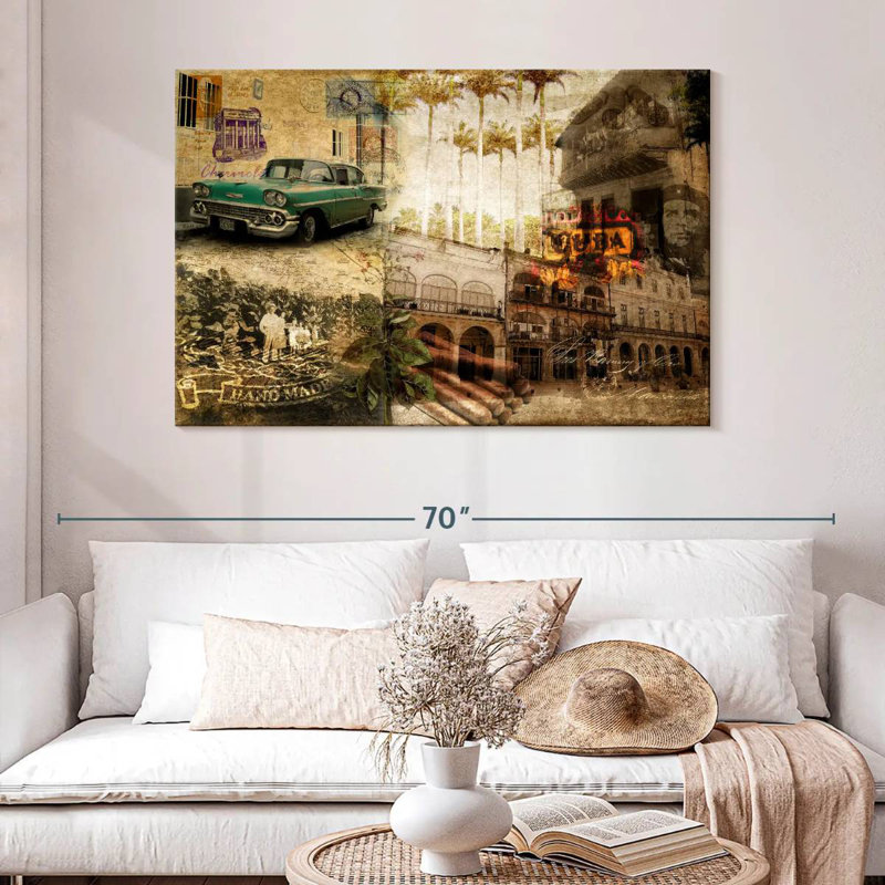 Kavia Collage Cuba, 32" H x 48" W