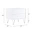 Table de chevet 2 tiroirs avec pieds en métal blanc - Table rectangulaire pour chambre à coucher