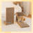 Set Of 2 L-Shaped 25.5'' Cat Scratcher With Durable Corrugated Surface, Elastic Toy & Scratching Pad For Indoors