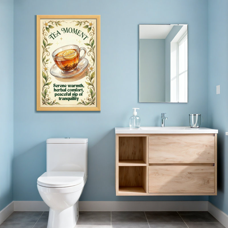 Food & Beverage Tea Moment Serene Warmth, H 36 po x l 24 po, Toile tendue, Ne s’applique pas