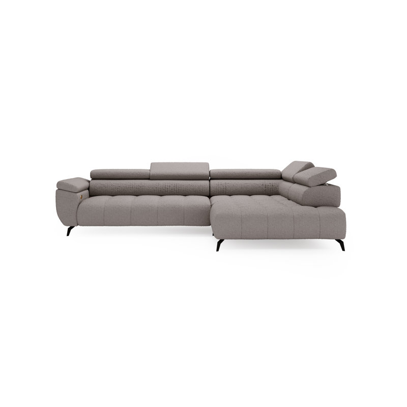 Temecia 3 Seater Corner Sofa , Right Hand Facing, Brown