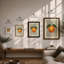 Single Orange with Leaves Botanical - Framed Print-1451005370-1451005361