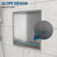 Niche de douche en acier inoxydable 12 po x 12 po, nickel brossé-2070537431-2070537424