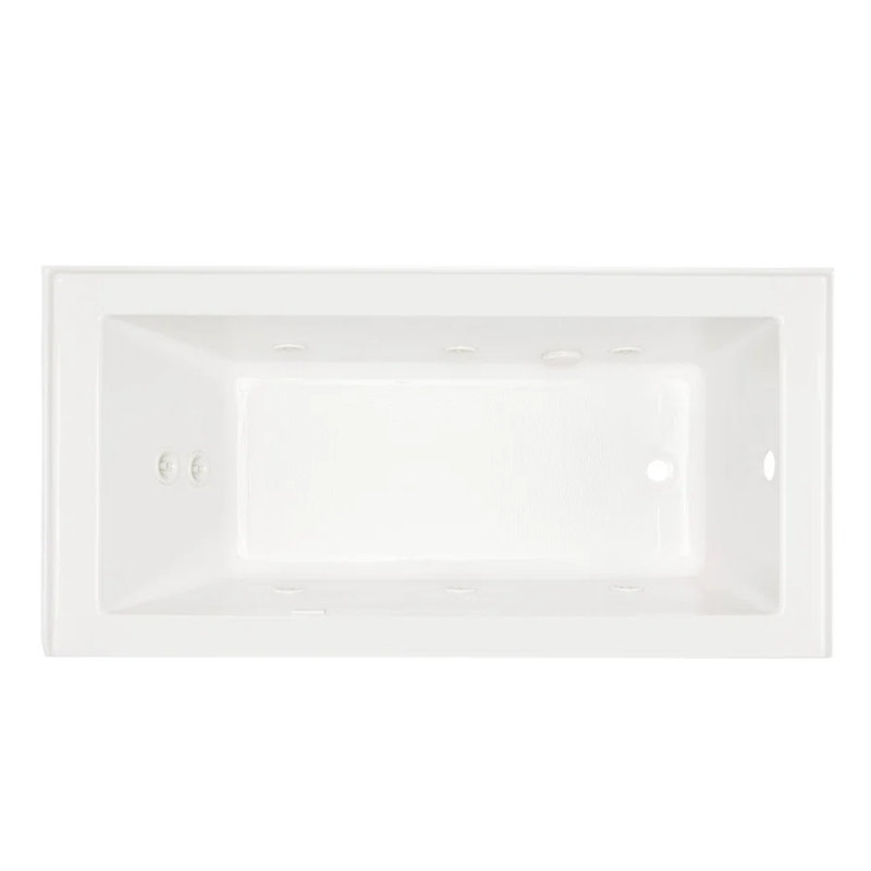 Signature Hardware 60" x 32" Sitka Acrylic Alcove Whirlpool Tub  Left Drain, Right