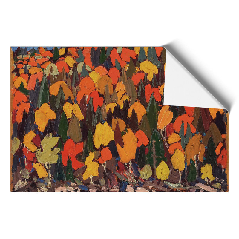 Autumn Foliage by Tom Thomson - No Frame Painting, 21cm H x 30cm W x 0.1cm D