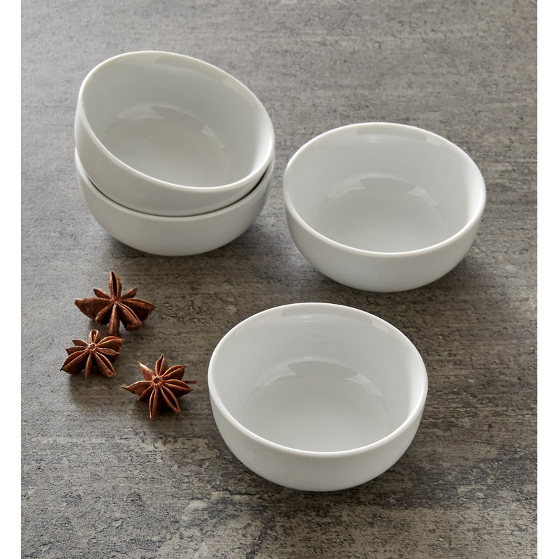 Whiteware Round Bowl Set/4
