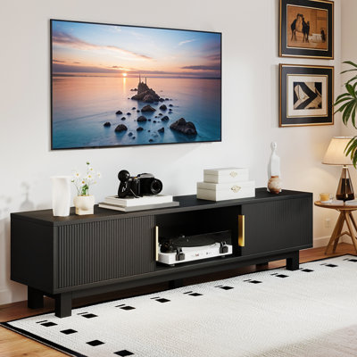 59"W Fluted TV Stands For Tvs Up To 65" With Power Outlets & Storage Compartments by Ebern Designs