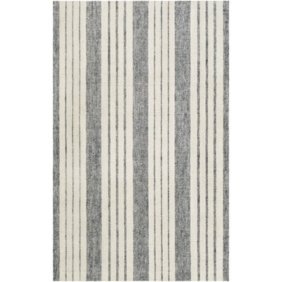 Tapis rayé tissé à plat à la main Louisa