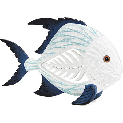Resin Fish Statue, Coastal Beach-Themed Decor For Table, Shelf, Or Desk