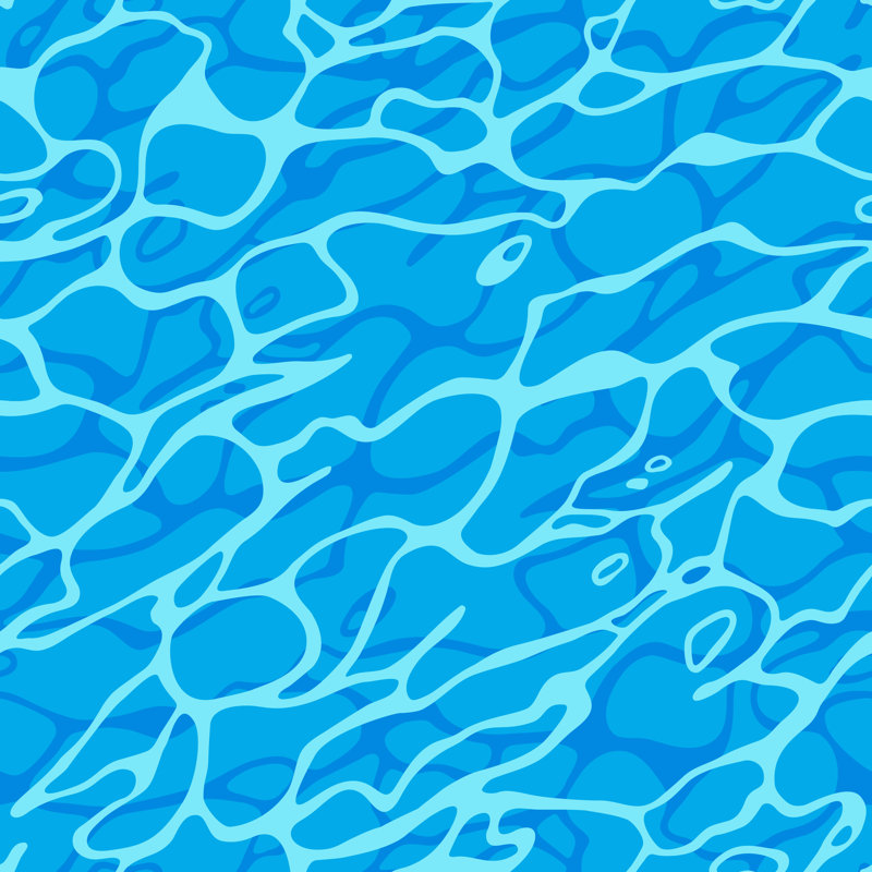 Azure Shining Water by Briddy_ - Wrapped Canvas Print, 76cm H x 76cm W x 3.8cm D