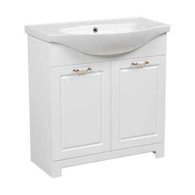 CLAS-F_Meuble-lavabo autoportant moderne avec lavabo - Panneau de fibres à densité moyenne non toxique et ignifuge de 40 po - Collection Diamant 24 po _D24_SVC