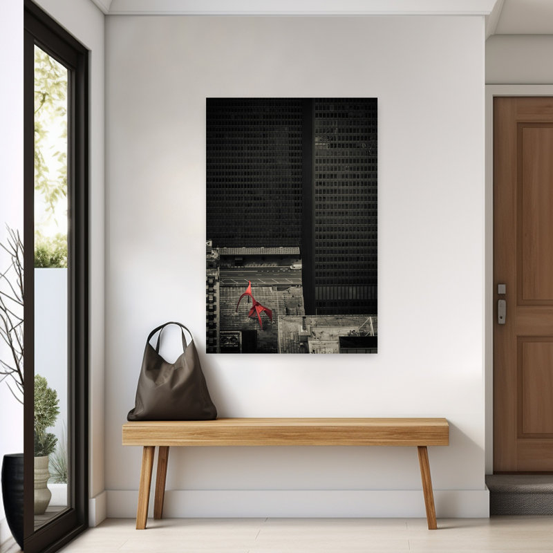 Mies and Calder, art contemporain abstrait, art mural de la ville, H 60 po x l 40 po
