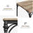 5-Piece Rustic Kitchen Table Set for 4, Compact Dining Table with Upholstered Chairs for Small Apartments & Studios-443847599-443847585-443847587